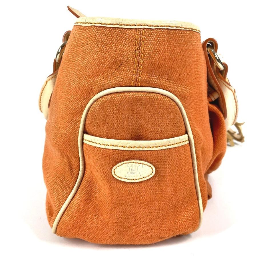 CELINE セリーヌ マカダム ブギーバッグ トートバッグ カバン フリンジ タッセル ロゴ ハンドバッグ オレンジ レディース【中古】 | CELINE | 03