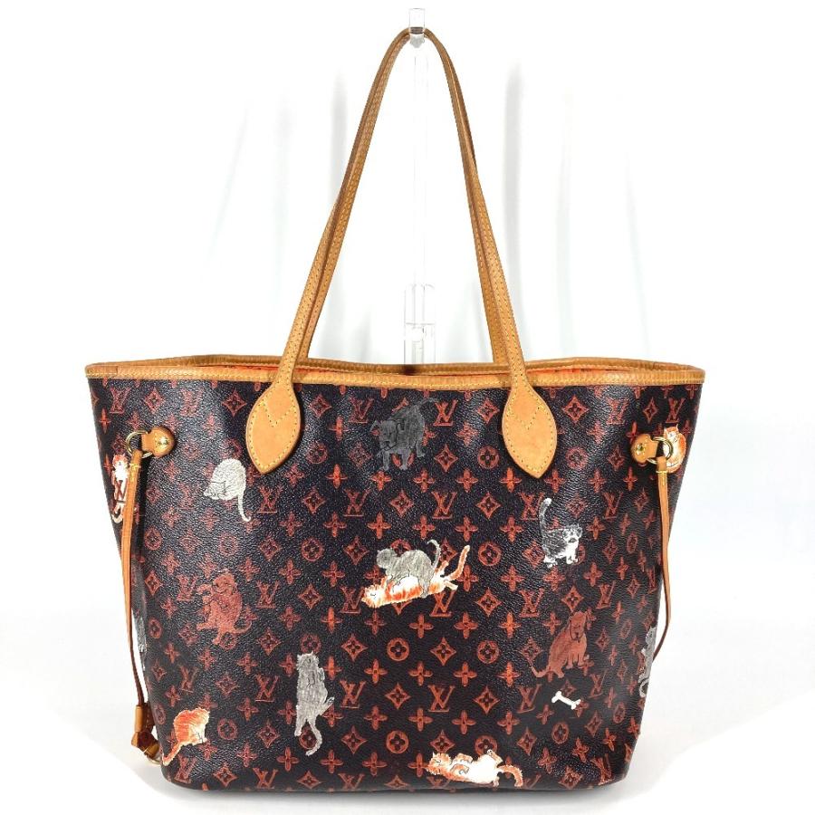 LOUIS VUITTON ルイヴィトン  M44441  ネヴァーフルMM ショルダーバッグ 肩掛け ポーチ付き ネコ 猫 キャットグラム トートバッグ【中古】 | LOUIS VUITTON | 01