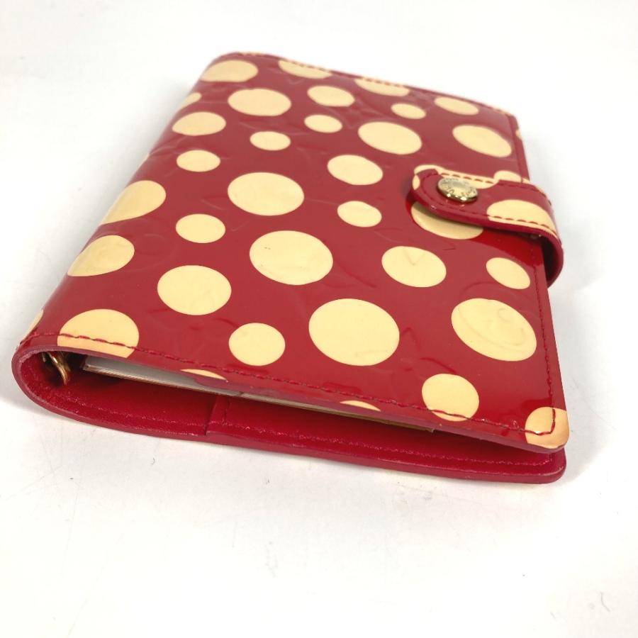 LOUIS VUITTON ルイヴィトン M91518 アジェンダPM  システム手帳 モノグラムヴェルニ 草間彌生コラボ 手帳カバー レッド【中古】 | LOUIS VUITTON | 04