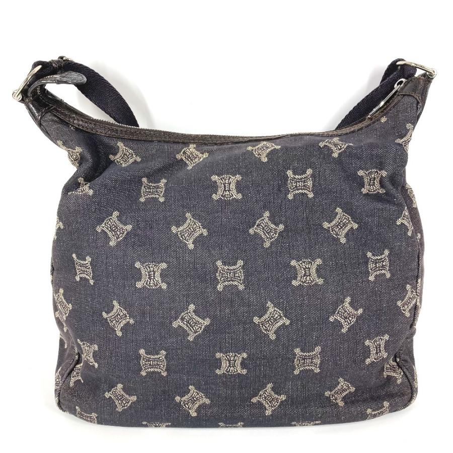 CELINE セリーヌ マカダム ロゴ カバン 斜め掛け  ショルダーバッグ ネイビー ユニセックス【中古】 | CELINE | 01