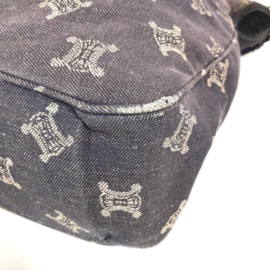 CELINE セリーヌ マカダム ロゴ カバン 斜め掛け  ショルダーバッグ ネイビー ユニセックス【中古】 | CELINE | 05