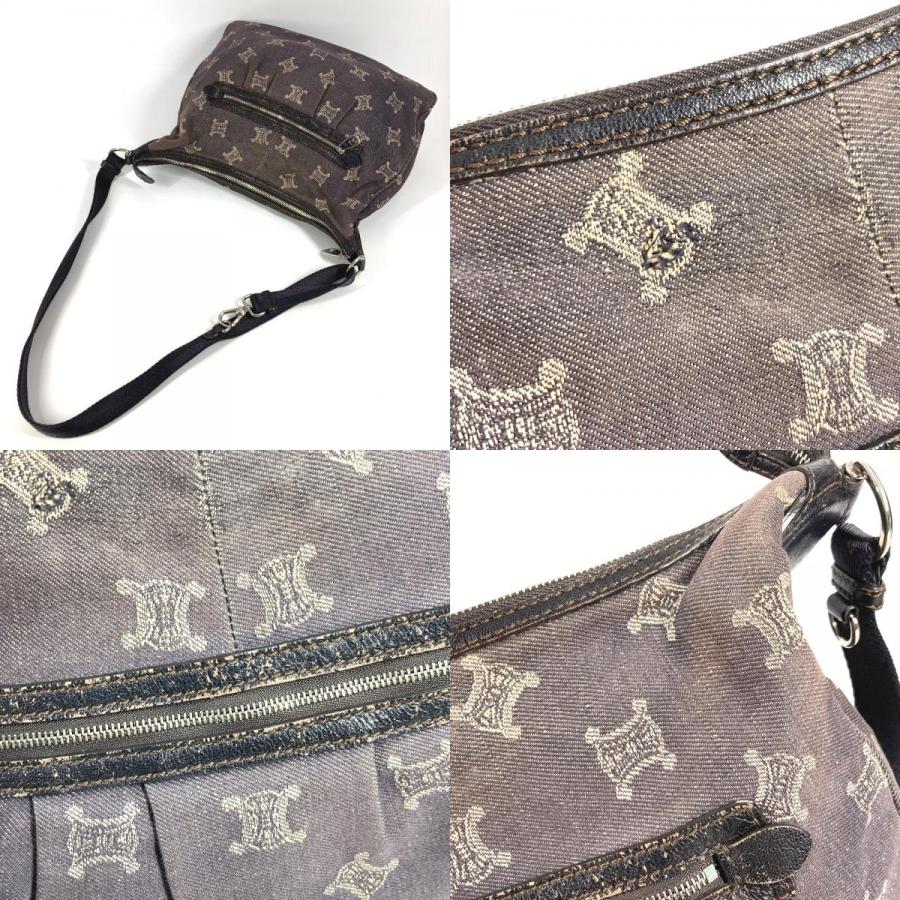 CELINE セリーヌ マカダム ロゴ カバン 斜め掛け  ショルダーバッグ ネイビー ユニセックス【中古】 | CELINE | 07