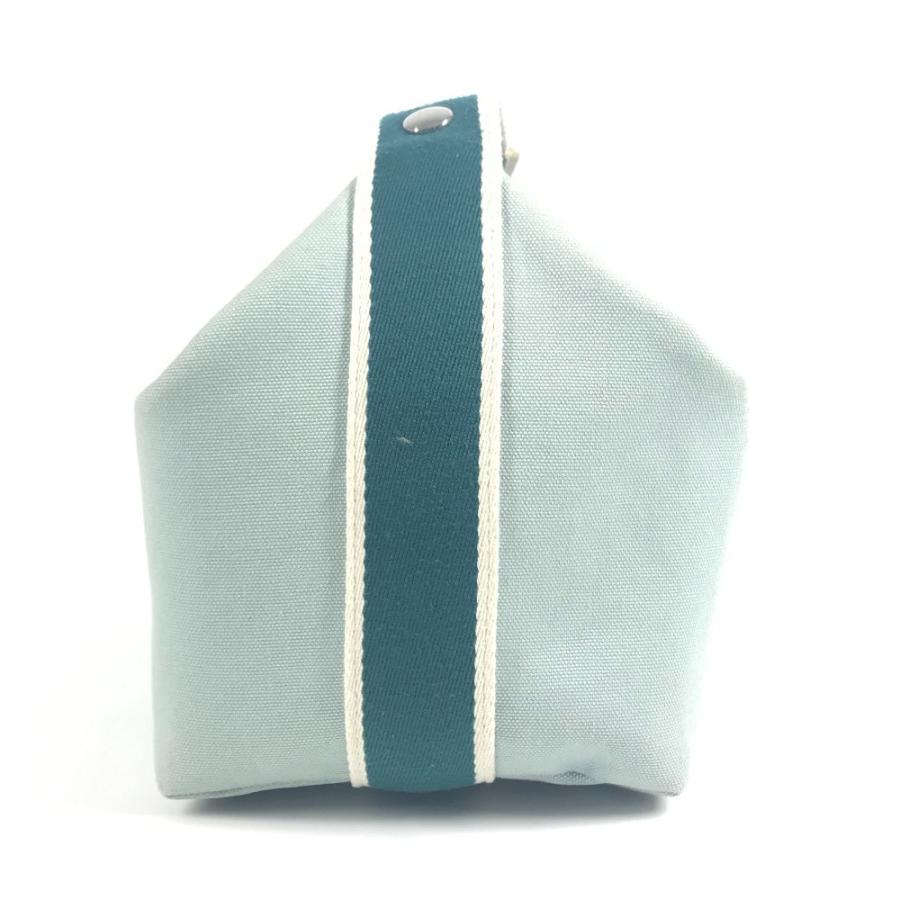 HERMES エルメス ブリッドアブラックGM ブリッドアブラック GM カバン ポーチ バニティバッグ Hロゴ ハンドバッグ ライトブルー 【中古】 | HERMES | 02