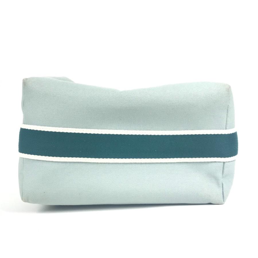 HERMES エルメス ブリッドアブラックGM ブリッドアブラック GM カバン ポーチ バニティバッグ Hロゴ ハンドバッグ ライトブルー 【中古】 | HERMES | 04