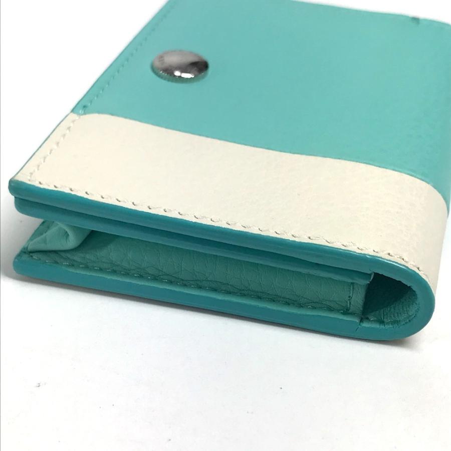 美品 TIFFANY&Co. ティファニー カラーブロック 名刺入れ パスケース 2つ折り カードケース ブルー ユニセックス【中古】 | TIFFANY&Co. | 02