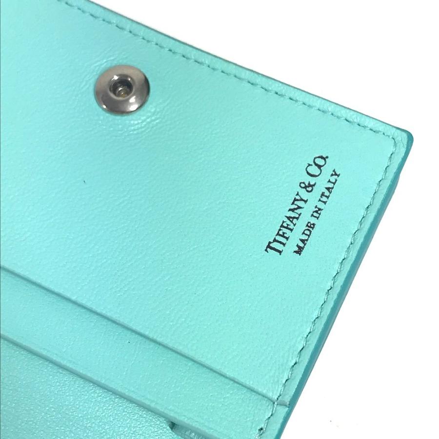 美品 TIFFANY&Co. ティファニー カラーブロック 名刺入れ パスケース 2つ折り カードケース ブルー ユニセックス【中古】 | TIFFANY&Co. | 07