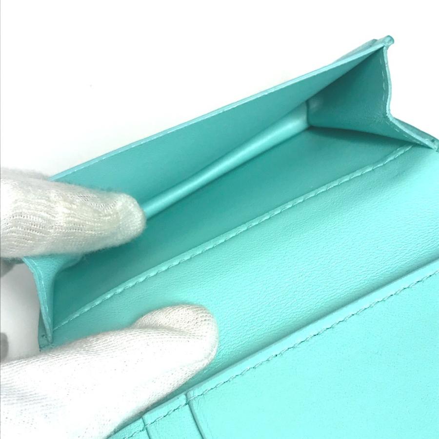 美品 TIFFANY&Co. ティファニー カラーブロック 名刺入れ パスケース 2つ折り カードケース ブルー ユニセックス【中古】 | TIFFANY&Co. | 08