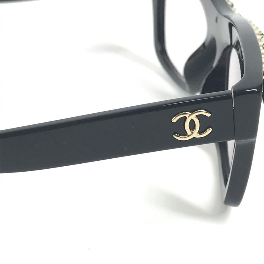 CHANEL シャネル 71626A  CC ココマーク ロゴ めがね メガネ アイウェア 眼鏡 チェーン サングラス ブラック レディース【中古】 | CHANEL | 02