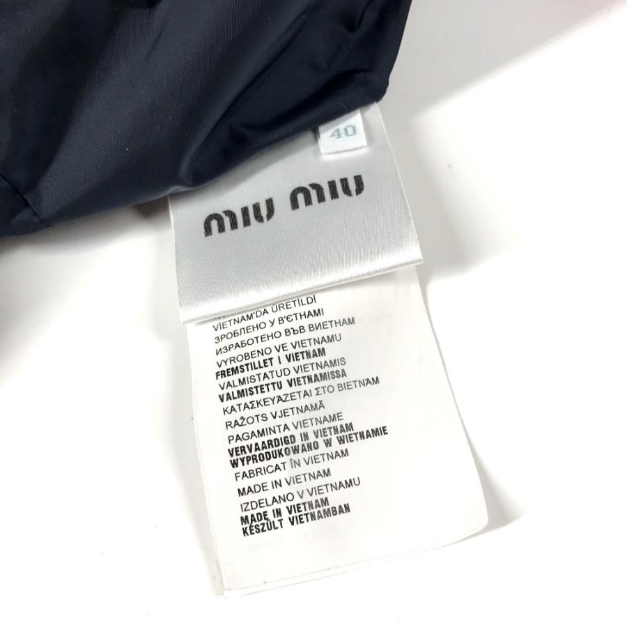 MIUMIU ミュウミュウ ショート ダウン  アパレル アウター 羽織 トップス ポンチョ ロゴ フード付き ポンチョ ダウンジャケット ピンク系【中古】 | miu miu | 07