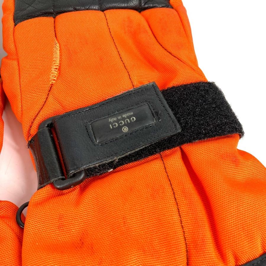 GUCCI グッチ ロゴ グローブ アクセサリー 手袋 オレンジ メンズ【中古】 | GUCCI | 02