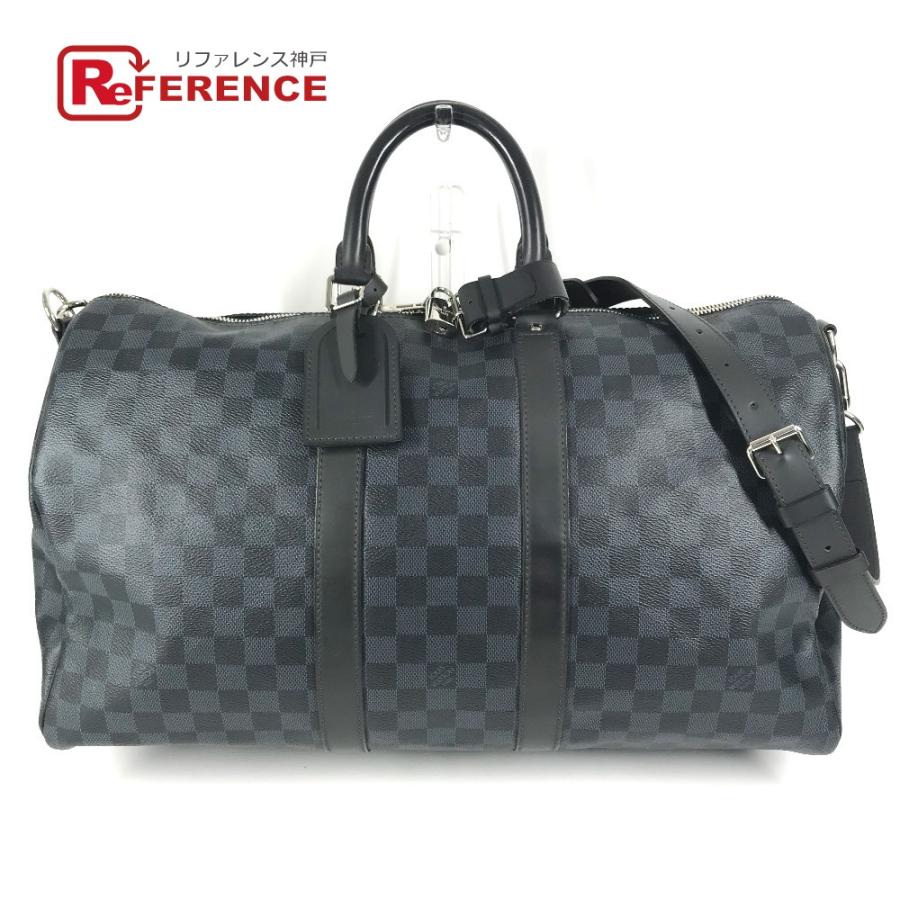 LOUIS VUITTON ルイヴィトン N41349  キーポル バンドリエール45 2WAY ショルダーバッグ ダミエコバルト ボストンバッグ ネイビー【中古】 | LOUIS VUITTON