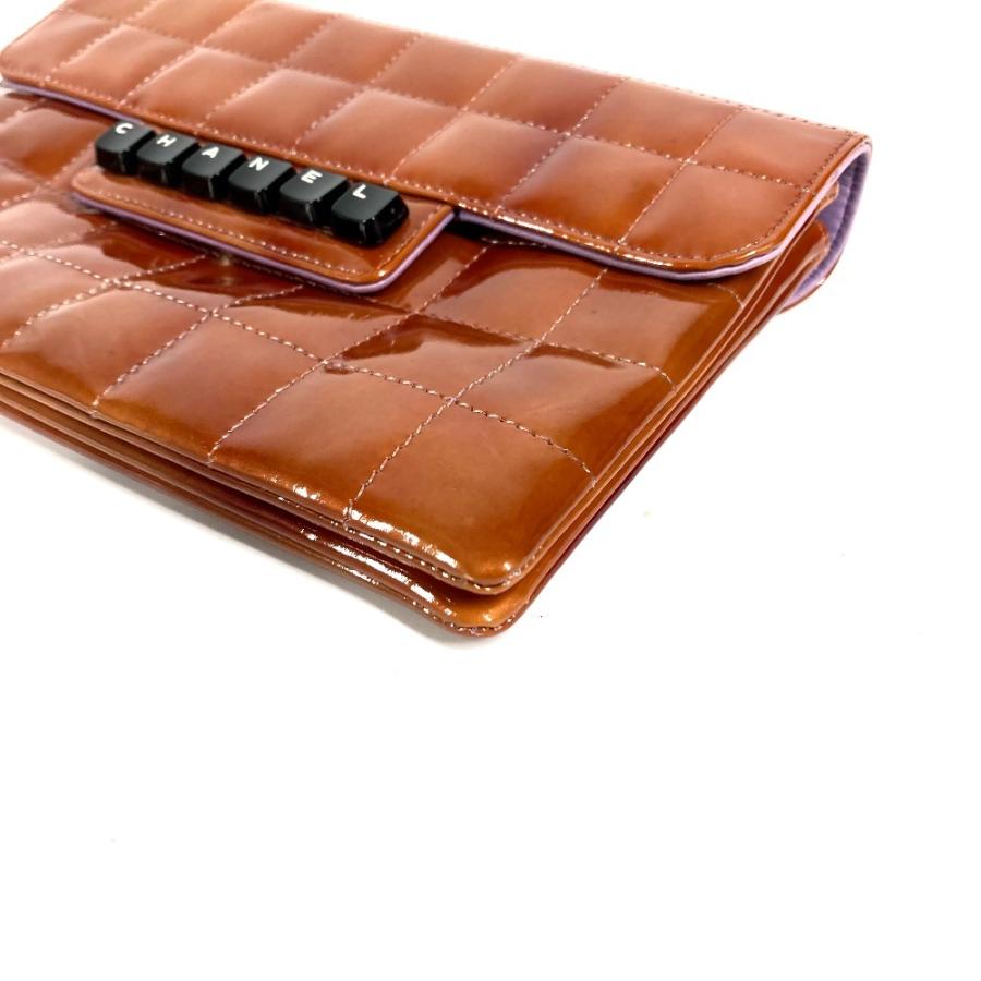 CHANEL シャネル ロゴ ピアノバッグ ハンドバッグ チェーン フラップ アクセサリーポーチ チョコバー ショルダーバッグ ブラウン【中古】 | CHANEL | 05