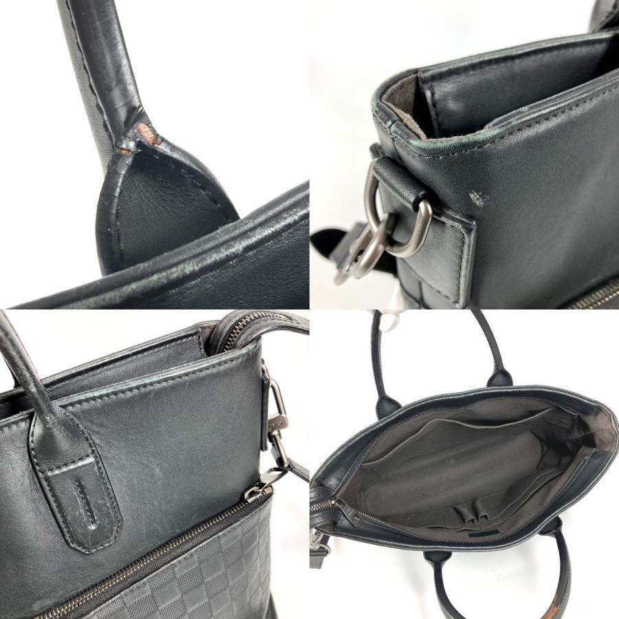 LOUIS VUITTON ルイヴィトン  N41565  7DW ブリーフケース トートバッグ  ダミエアンフィニ ビジネスバッグ オニキス ブラック【中古】 | LOUIS VUITTON | 08
