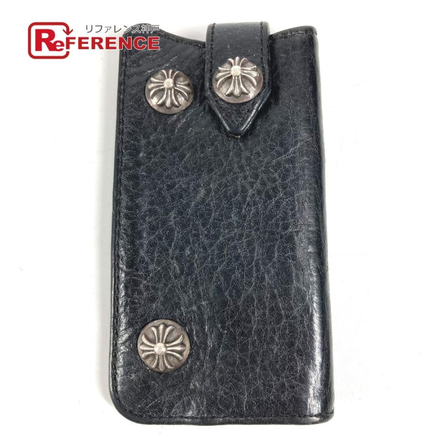 CHROME HEARTS クロムハーツ ロゴ クロスボール コンパクトウォレット キーリング付き キーケース ブラック ユニセックス【中古】 | 