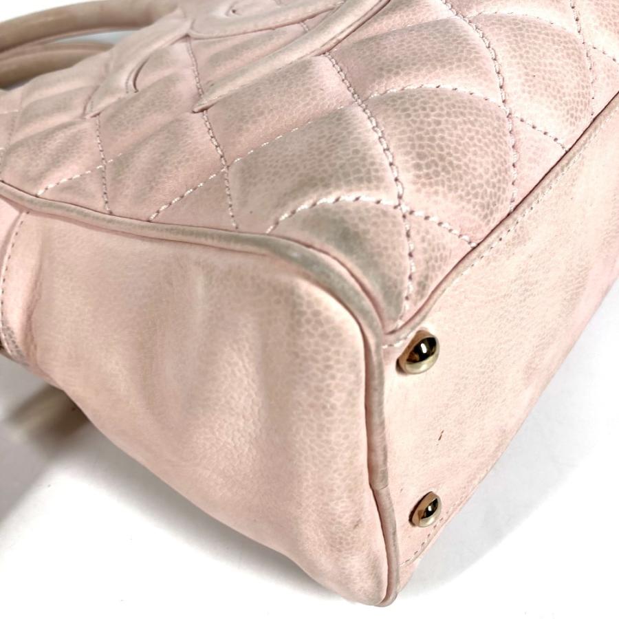 CHANEL シャネル CC ココマーク ロゴ カバン フリンジ タッセル ミニボストンバッグ マトラッセ  ハンドバッグ ライトピンク系【中古】 | CHANEL | 04