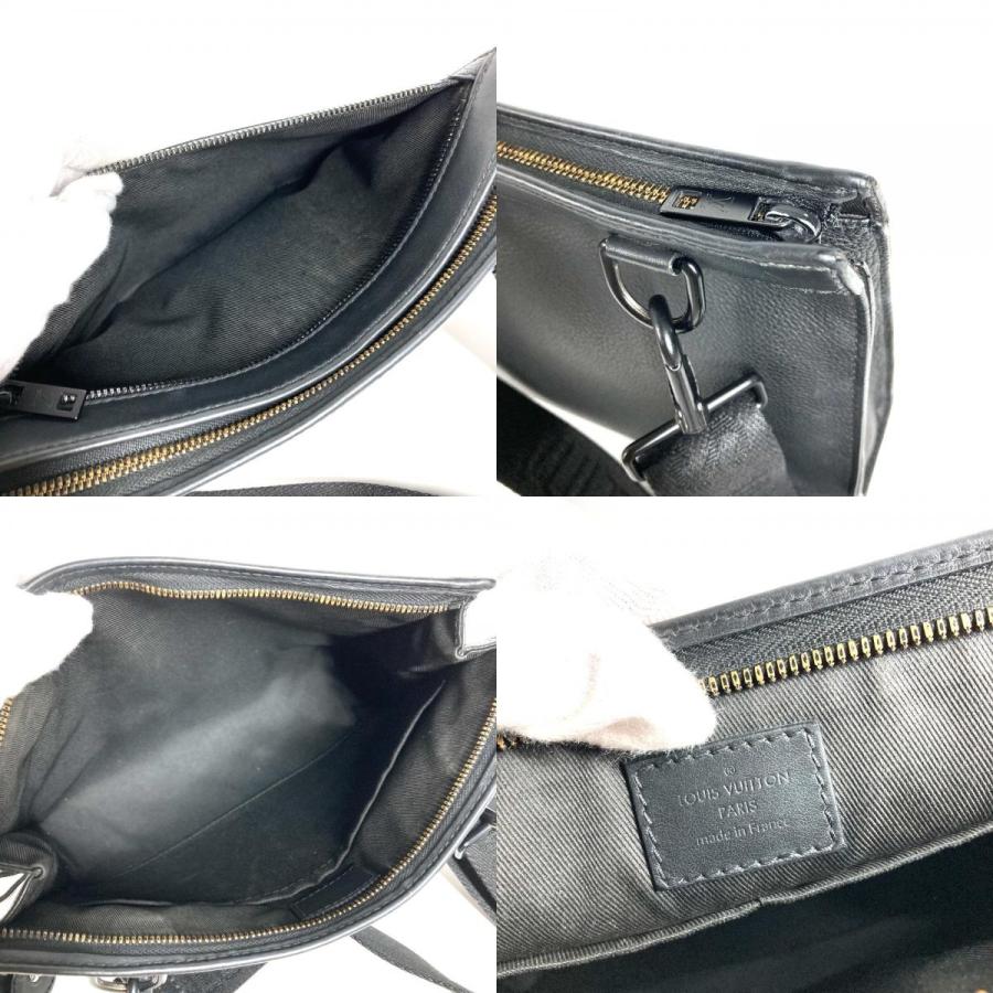 LOUIS VUITTON ルイヴィトン M59329 メッセンジャーヴォワヤージュクラッチバッグ アエログラム ショルダーバッグ ブラック 【中古】 | LOUIS VUITTON | 09