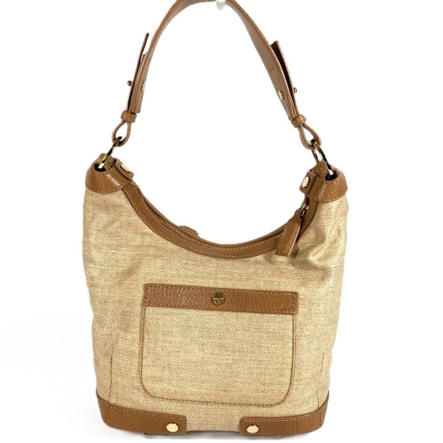 BVLGARI ブルガリ コレツィオーネ S.bulgari トートバッグ カバン 肩掛け ハンドバッグ  ロゴ ショルダーバッグ ベージュ レディース【中古】 | BVLGARI | 01