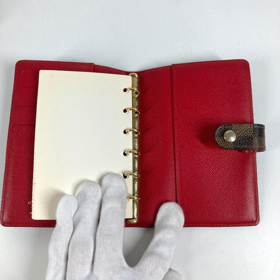 LOUIS VUITTON ルイヴィトン R21040  アジェンダPM T＆B ロゴ システム手帳 ステーショナリー ダミエ 手帳カバー エベヌ 【中古】 | LOUIS VUITTON | 04