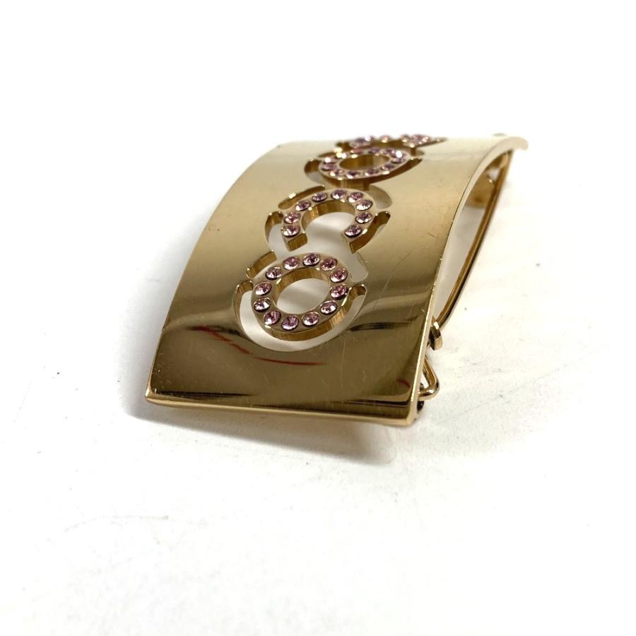 CHANEL シャネル COCO ココ ロゴ ラインストーン アクセサリー ヘアアクセサリー ヘアピン 02P バレッタ ゴールド レディース【中古】 | CHANEL | 03