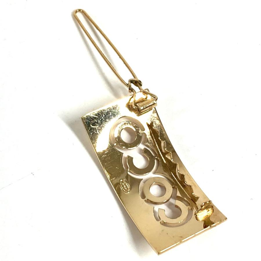 CHANEL シャネル COCO ココ ロゴ ラインストーン アクセサリー ヘアアクセサリー ヘアピン 02P バレッタ ゴールド レディース【中古】 | CHANEL | 06