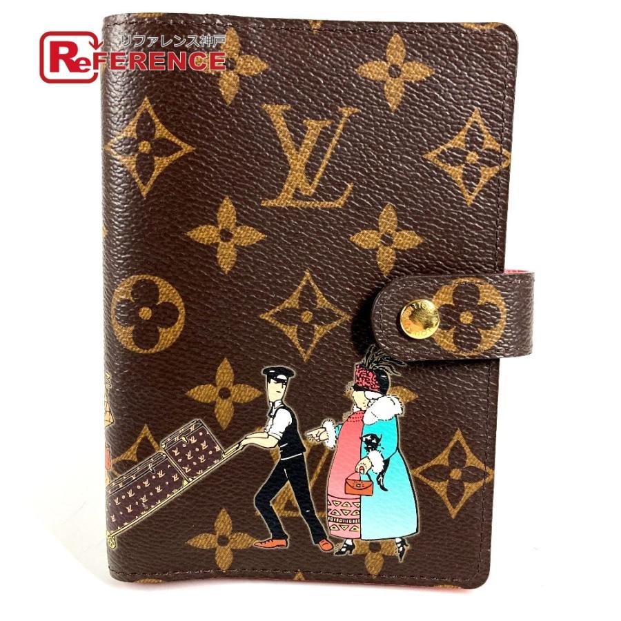 美品 LOUIS VUITTON ルイヴィトン  R21127 アジェンダPM  R21127 モノグラムイリュストレ  手帳カバー ブラウン ユニセックス【中古】 | LOUIS VUITTON