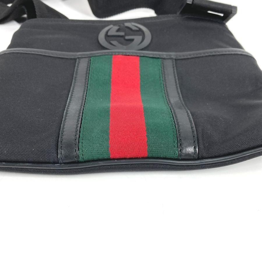 GUCCI グッチ 181068 GG カバン 斜め掛け ポシェット シェリーライン ショルダーバッグ ブラック ユニセックス【中古】 | GUCCI | 07