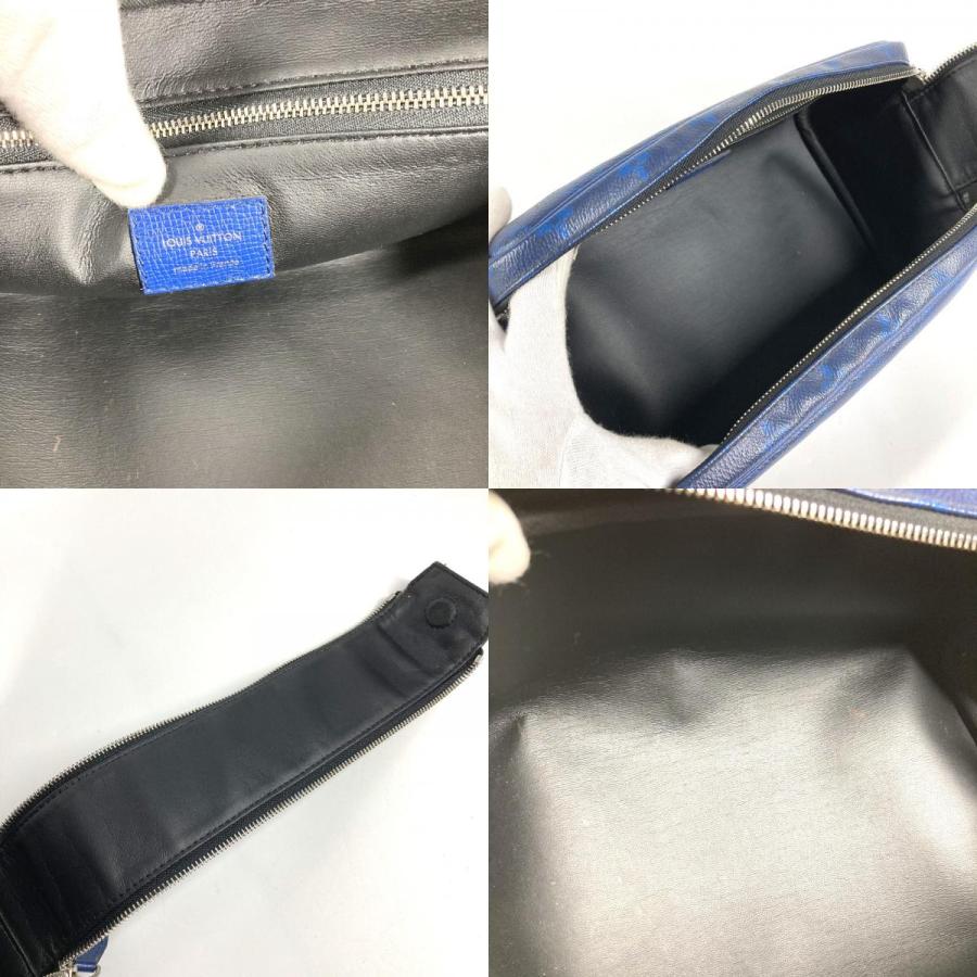 LOUIS VUITTON ルイヴィトン M30849  ドップ・キット ポーチ ハンドバッグ クラッチバッグ タイガラマ セカンドバッグ ブルー【中古】 | LOUIS VUITTON | 09
