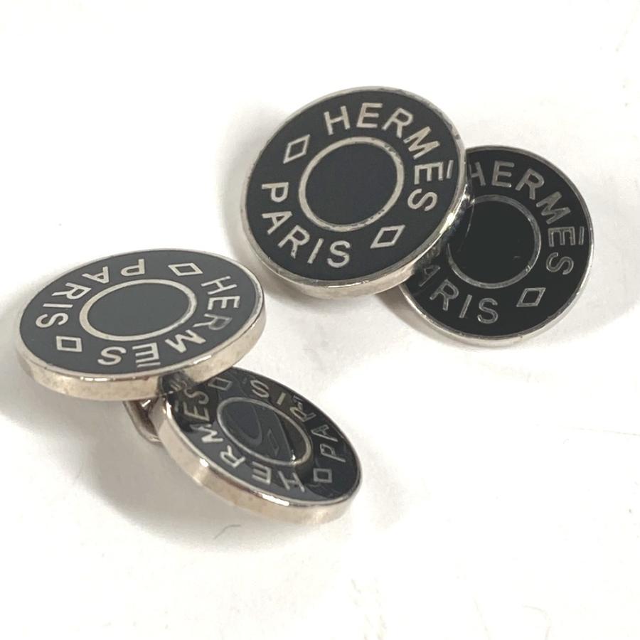 HERMES エルメス  セリエ ロゴ アクセサリー カフス ブラック メンズ【中古】 | HERMES | 01