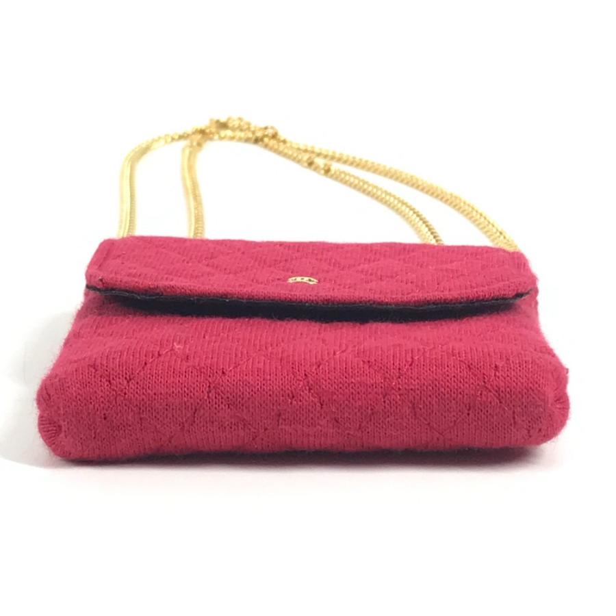 CHANEL シャネル ココマーク マトラッセ ロゴ CC キルティング チェーン ミニチュア ポーチ 斜め掛け ショルダーバッグ レッド 【中古】 | CHANEL | 04