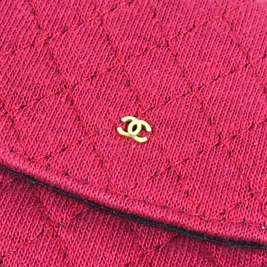 CHANEL シャネル ココマーク マトラッセ ロゴ CC キルティング チェーン ミニチュア ポーチ 斜め掛け ショルダーバッグ レッド 【中古】 | CHANEL | 07