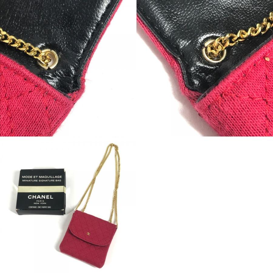 CHANEL シャネル ココマーク マトラッセ ロゴ CC キルティング チェーン ミニチュア ポーチ 斜め掛け ショルダーバッグ レッド 【中古】 | CHANEL | 09