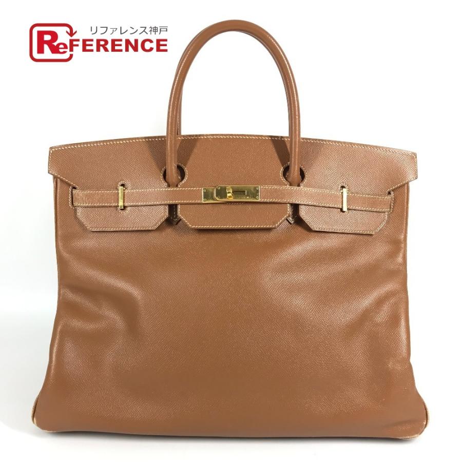 HERMES エルメス バーキン40 バーキン 40 カバン  トートバッグ ハンドバッグ ゴールド ブラウン ユニセックス【中古】 | HERMES
