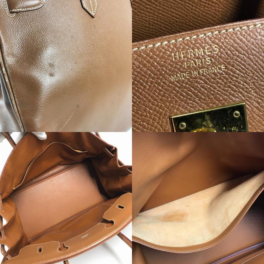 HERMES エルメス バーキン40 バーキン 40 カバン  トートバッグ ハンドバッグ ゴールド ブラウン ユニセックス【中古】 | HERMES | 08