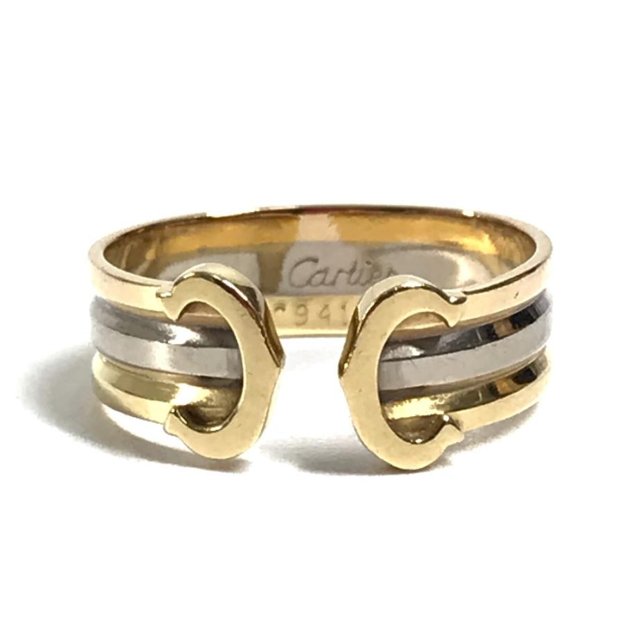 CARTIER カルティエ 2C リング  アクセサリー ジュエリー 金 K18 18K リング・指輪 ゴールド×ピンクゴールド×シルバー レディース【中古】 | Cartier | 01