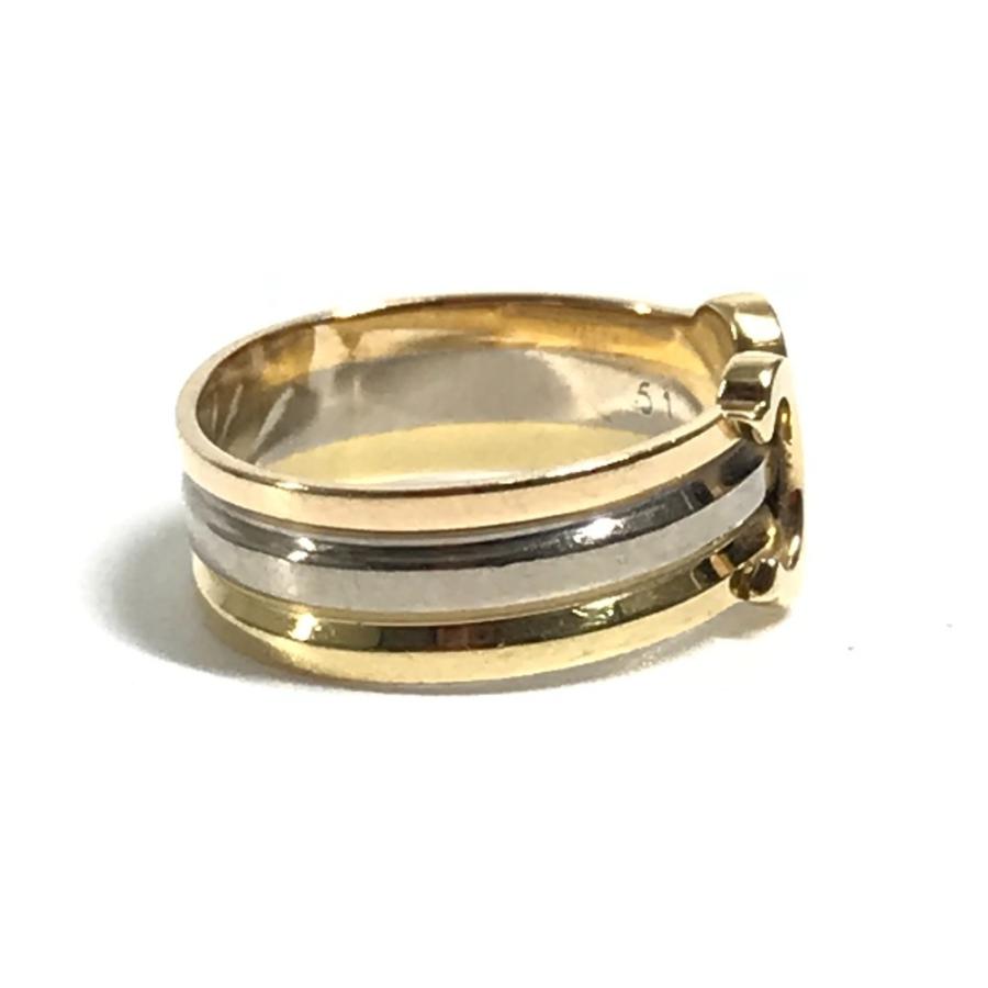 CARTIER カルティエ 2C リング  アクセサリー ジュエリー 金 K18 18K リング・指輪 ゴールド×ピンクゴールド×シルバー レディース【中古】 | Cartier | 03