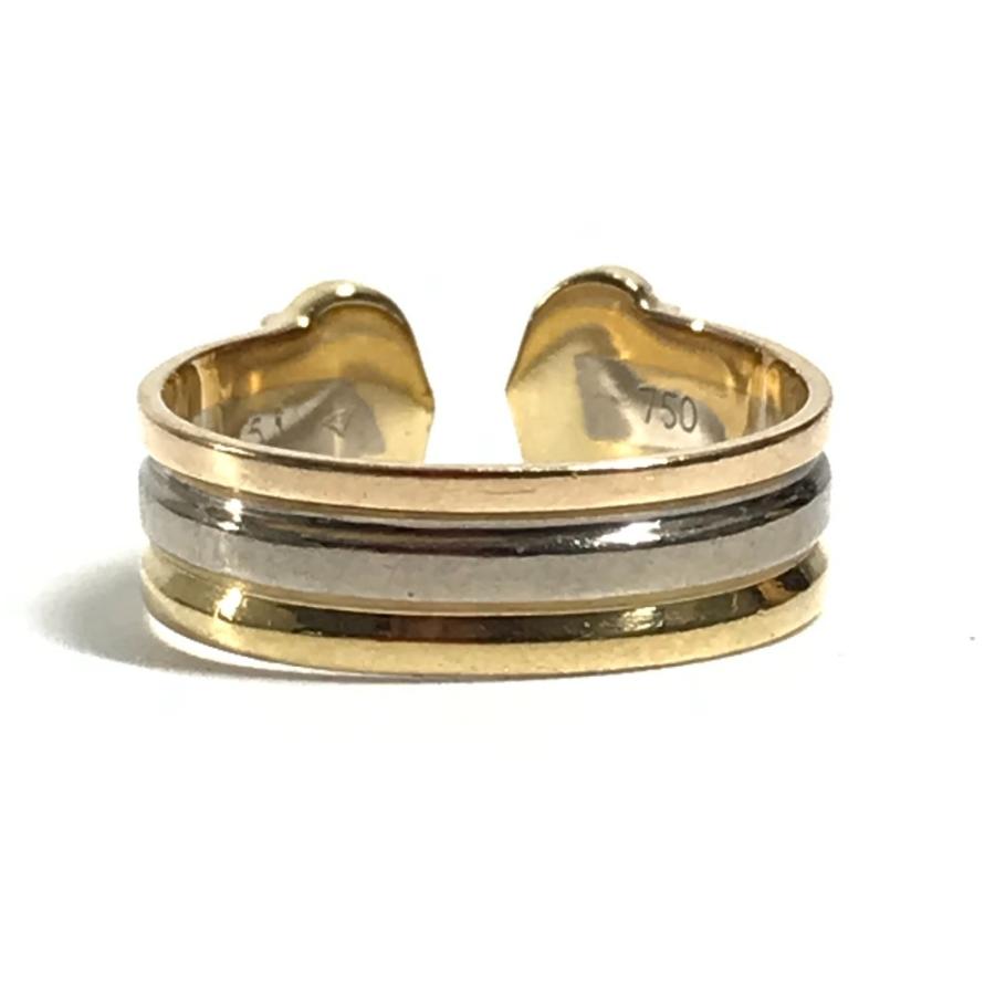 CARTIER カルティエ 2C リング  アクセサリー ジュエリー 金 K18 18K リング・指輪 ゴールド×ピンクゴールド×シルバー レディース【中古】 | Cartier | 04