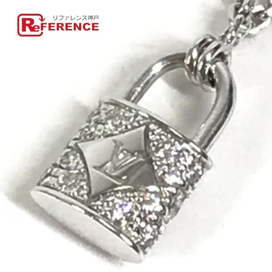 LOUIS VUITTON ルイヴィトン Q93560 パンダンティフ・ロックイットXS ジュエリー 金 K18 18K ダイヤモンド ネックレス シルバー【中古】 | LOUIS VUITTON