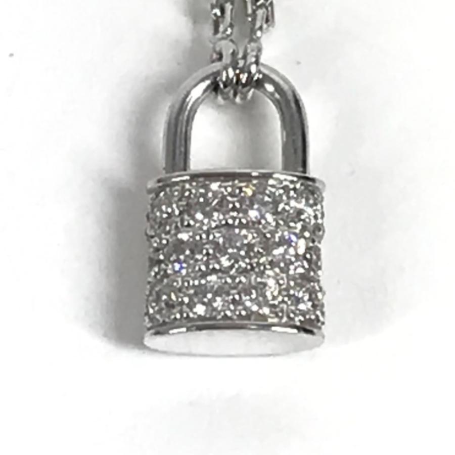 LOUIS VUITTON ルイヴィトン Q93560 パンダンティフ・ロックイットXS ジュエリー 金 K18 18K ダイヤモンド ネックレス シルバー【中古】 | LOUIS VUITTON | 02