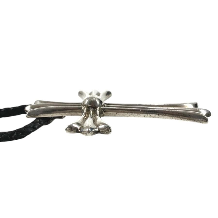 CHROME HEARTS クロムハーツ CH クロス ラージ チョーカー ペンダント 革紐 アクセサリー  ネックレス シルバー ユニセックス【中古】 |  | 03