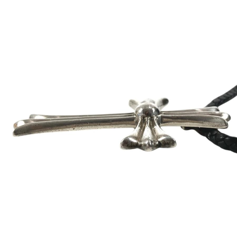 CHROME HEARTS クロムハーツ CH クロス ラージ チョーカー ペンダント 革紐 アクセサリー  ネックレス シルバー ユニセックス【中古】 |  | 04