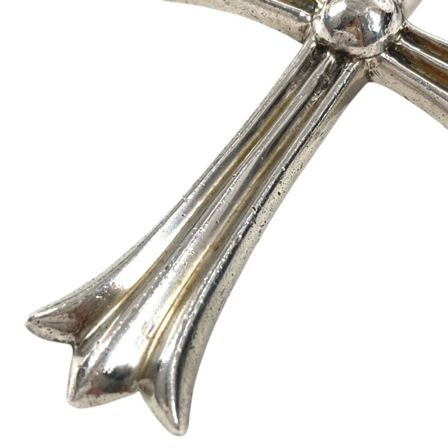 CHROME HEARTS クロムハーツ CH クロス ラージ チョーカー ペンダント 革紐 アクセサリー  ネックレス シルバー ユニセックス【中古】 |  | 06