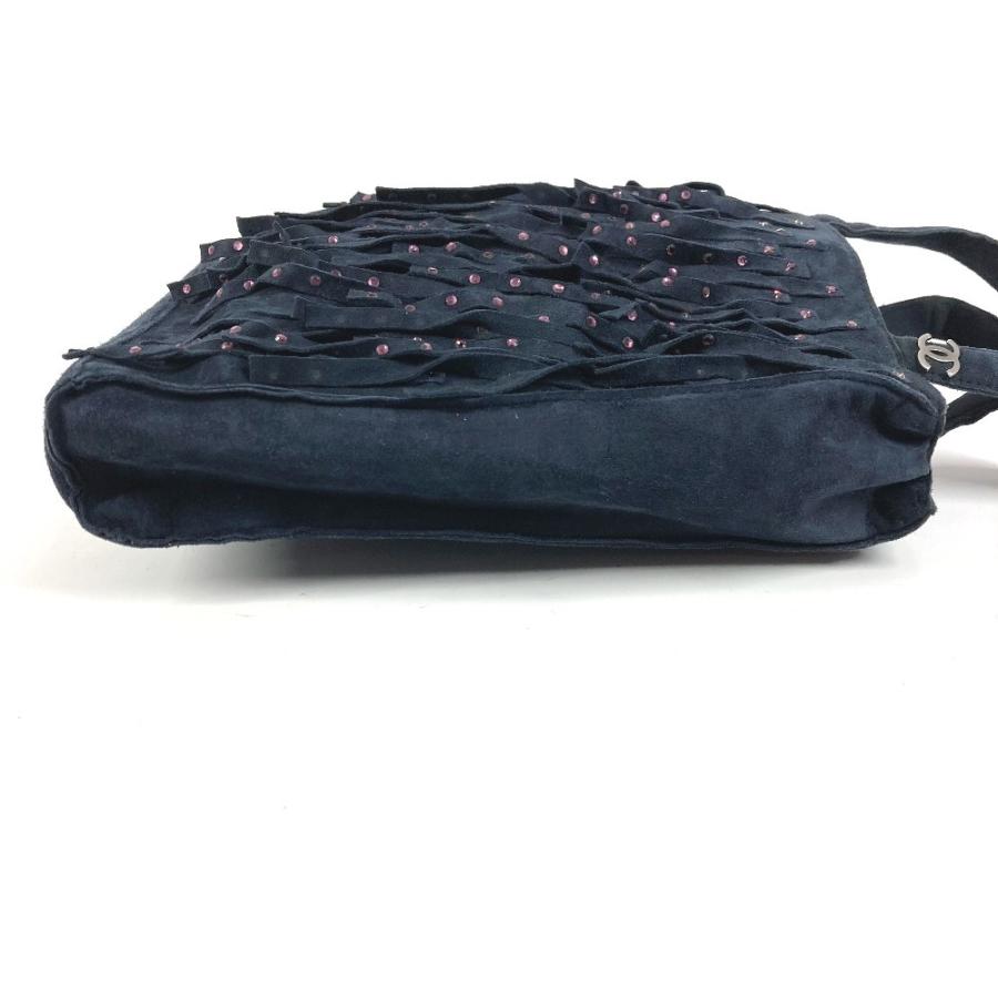 CHANEL シャネル フリンジ タッセル　ラインストーン トートバッグ ヴィンテージ ハンドバッグ ネイビー レディース【中古】 | CHANEL | 02