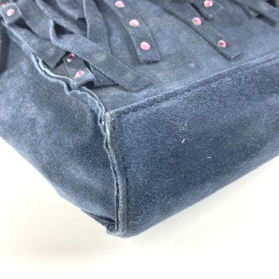 CHANEL シャネル フリンジ タッセル　ラインストーン トートバッグ ヴィンテージ ハンドバッグ ネイビー レディース【中古】 | CHANEL | 06