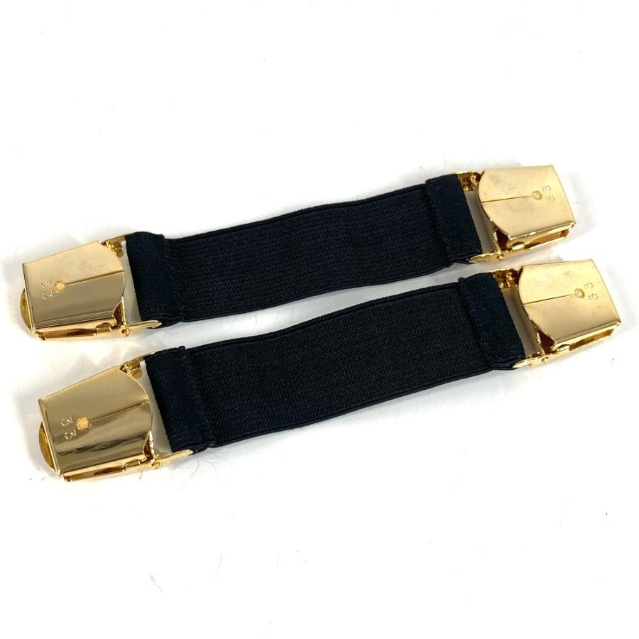 CHANEL シャネル アームバンド 2つ セット ペア アクセサリー 袖止め 袖止め ロゴ ヴィンテージ ベルト ブラック レディース【中古】 | CHANEL | 03