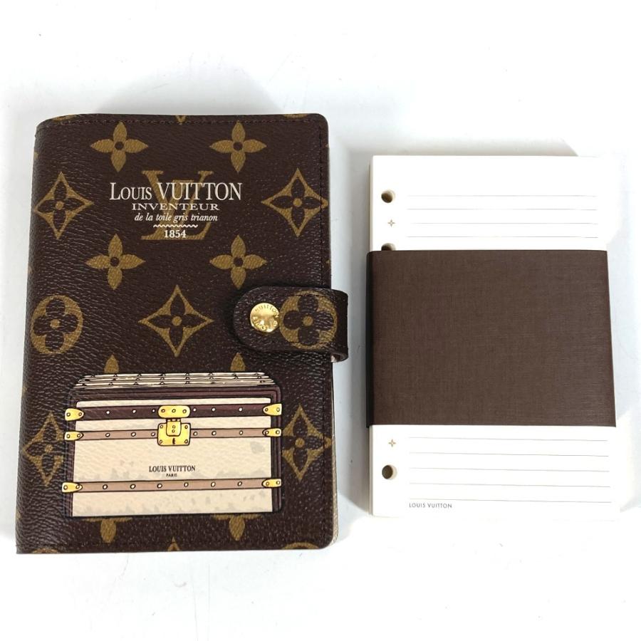 美品 LOUIS VUITTON ルイヴィトン R20028 アジェンダPM システム手帳 ステーショナリー モノグラムトランク＆ロック 手帳カバー 【中古】 | LOUIS VUITTON | 02