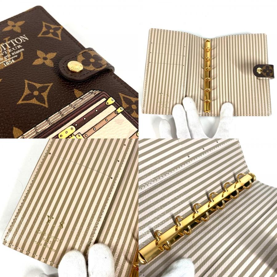 美品 LOUIS VUITTON ルイヴィトン R20028 アジェンダPM システム手帳 ステーショナリー モノグラムトランク＆ロック 手帳カバー 【中古】 | LOUIS VUITTON | 08