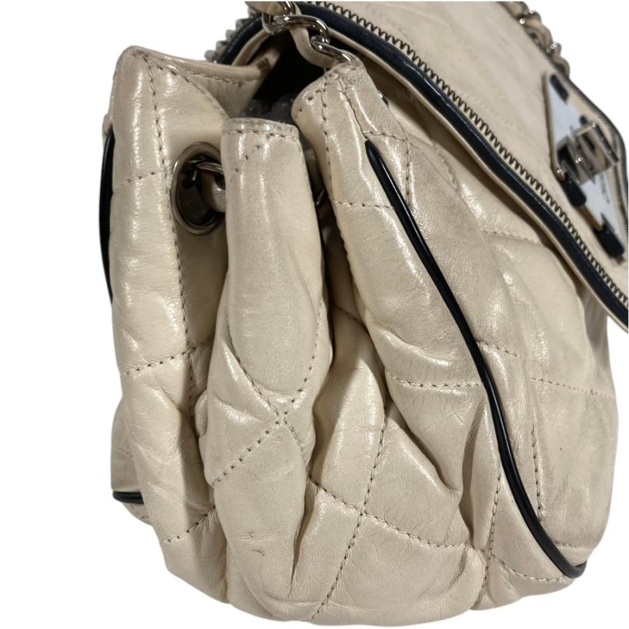 CHANEL シャネル CC ココマーク ロゴ キルティング マトラッセ 2.55金具 イーストウエスト ショルダーバッグ ベージュ【中古】 | CHANEL | 03