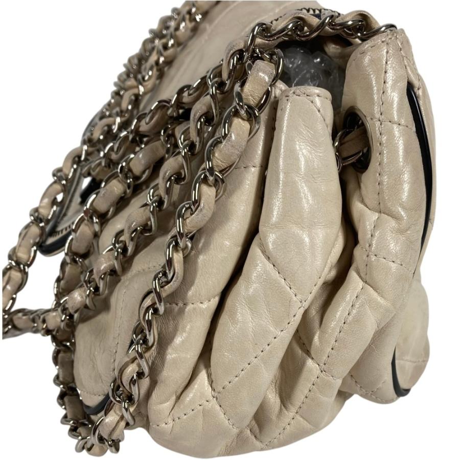 CHANEL シャネル CC ココマーク ロゴ キルティング マトラッセ 2.55金具 イーストウエスト ショルダーバッグ ベージュ【中古】 | CHANEL | 04