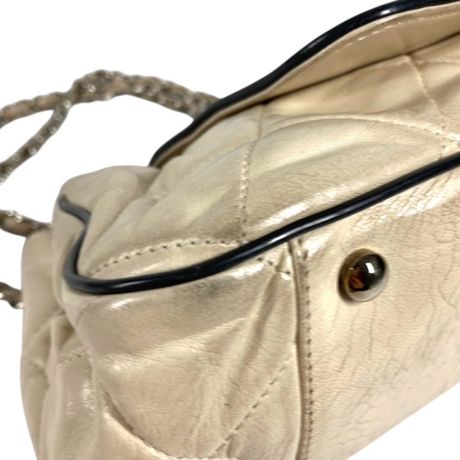 CHANEL シャネル CC ココマーク ロゴ キルティング マトラッセ 2.55金具 イーストウエスト ショルダーバッグ ベージュ【中古】 | CHANEL | 07