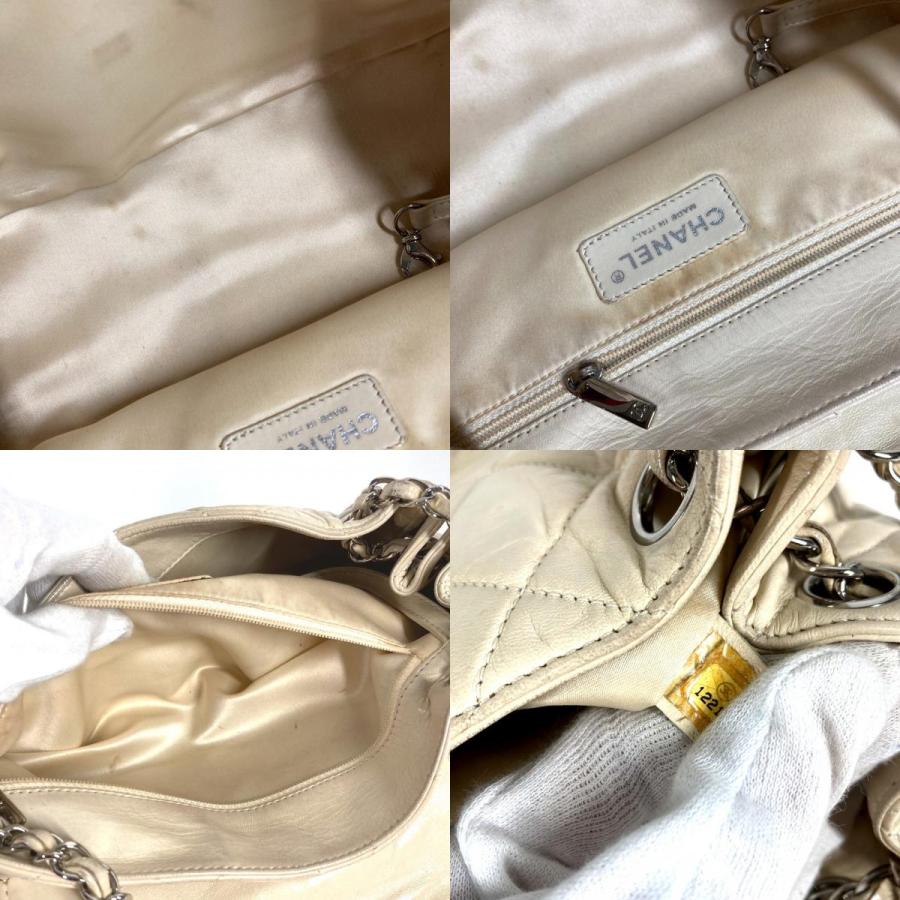 CHANEL シャネル CC ココマーク ロゴ キルティング マトラッセ 2.55金具 イーストウエスト ショルダーバッグ ベージュ【中古】 | CHANEL | 09